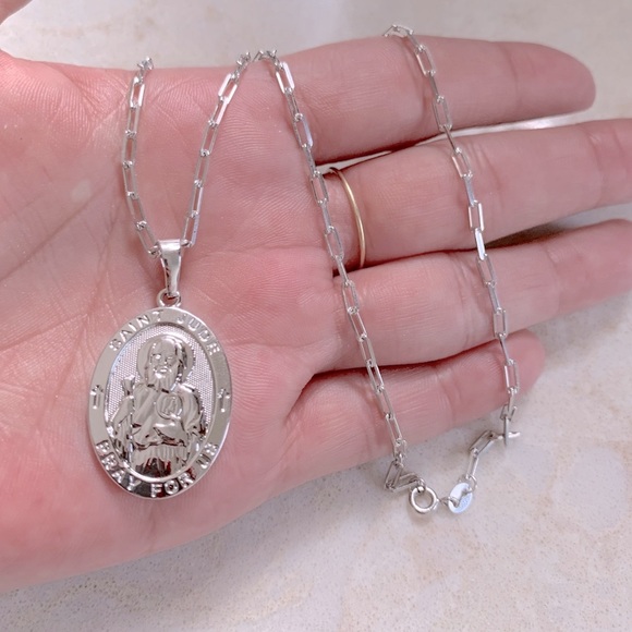 Saint Jude Necklace | Sterling Silver - Picture 4 of 6